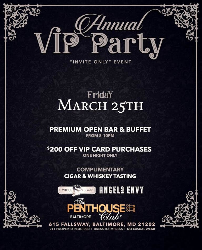 Vip Party The Penthouse Club Baltimore